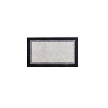 Cotton Tufted Bath Rug Black Cotton