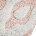 Medallion Cotton Tufted Bath Rug Pink Cotton