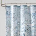 Printed Cotton Shower Curtain Blue Cotton