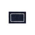 Reversible High Pile Tufted Microfiber Bath Rug Navy Microfiber