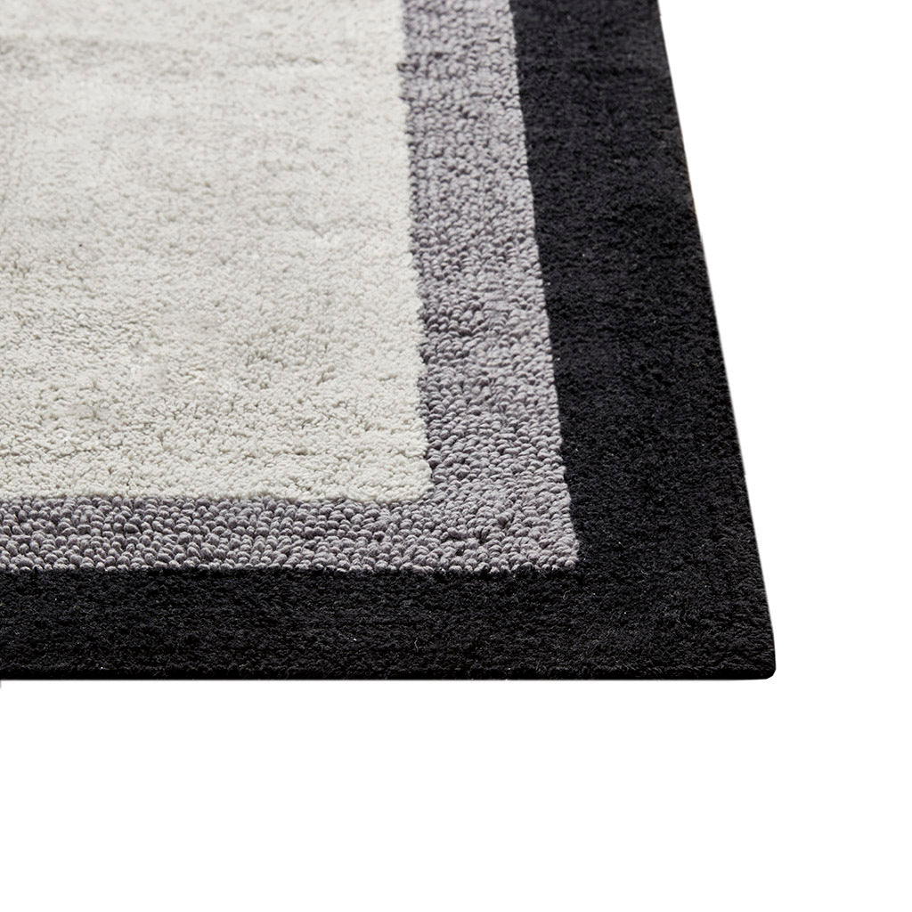 Cotton Tufted Bath Rug Black Cotton