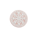 Medallion Cotton Tufted Bath Rug Pink Cotton