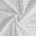 Super Waffle Textured Solid Shower Curtain White Cotton