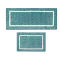 Reversible High Pile Tufted Microfiber Bath Rug Aqua Microfiber