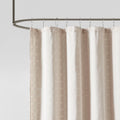 Woven Clipped Solid Shower Curtain Sand Polyester