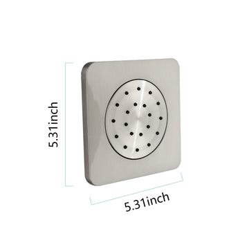 Concealed Installation Body Jet Shower Spa Square Massage Jets Spray Body Shower Bodyspray 3Pcs Brushed Nickel Abs