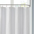 Super Waffle Textured Solid Shower Curtain White Cotton