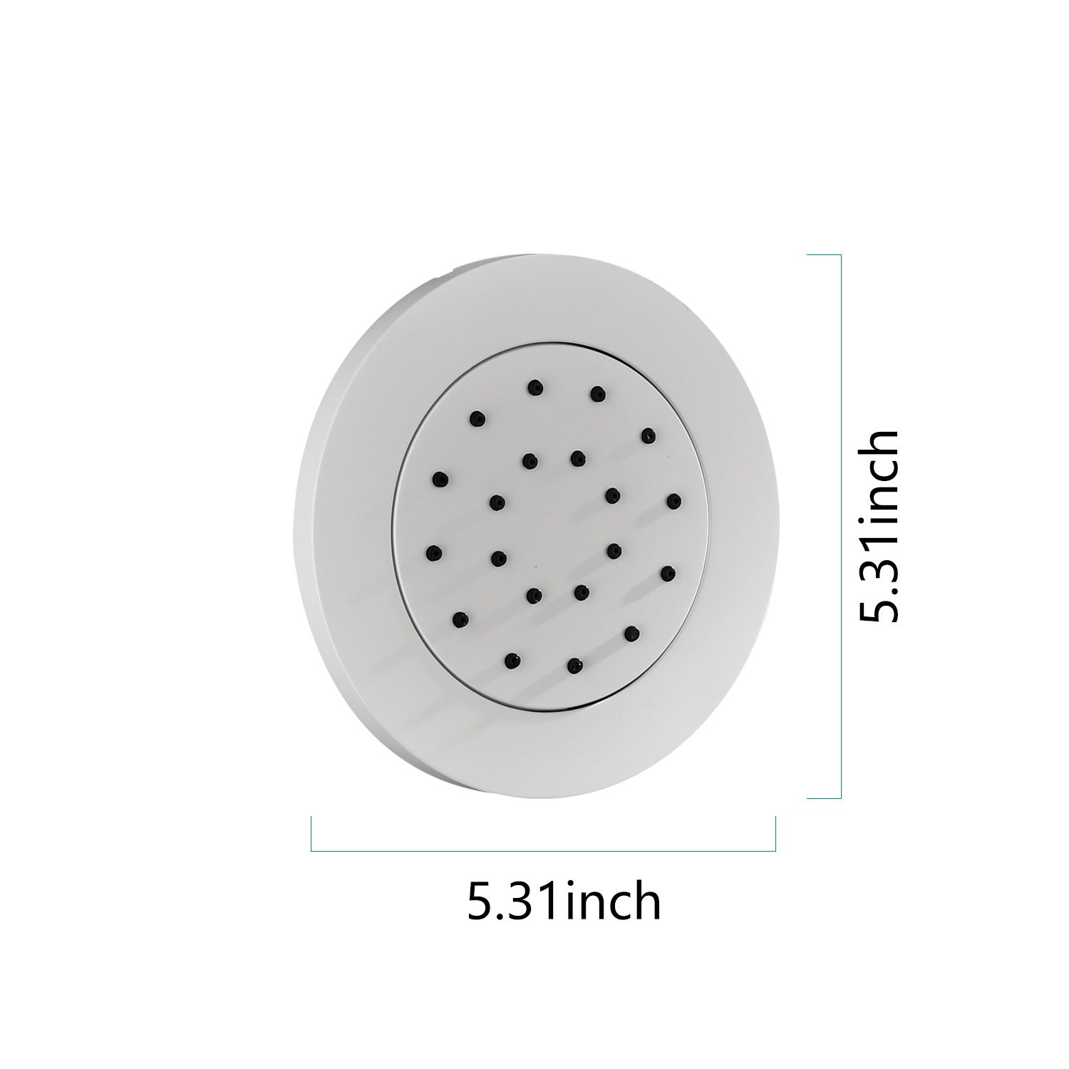 Concealed Installation Body Jet Shower Spa Square Massage Jets Spray Body Shower Bodyspray White 3Pcs White Abs