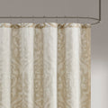 Jacquard Shower Curtain Tan Ivory Polyester