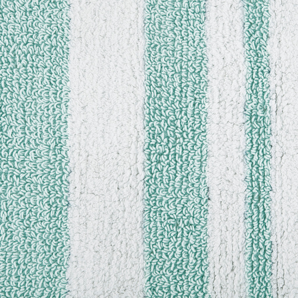 Reversible Bath Rug Aqua Cotton