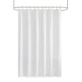 Super Waffle Textured Solid Shower Curtain White Cotton