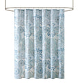 Printed Cotton Shower Curtain Blue Cotton