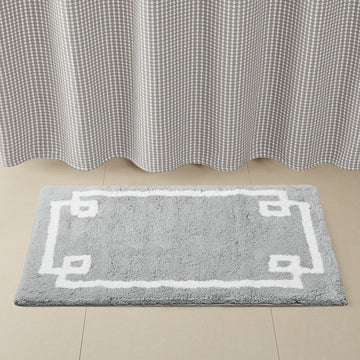 Cotton Tufted Bath Rug 24X40 Grey Cotton