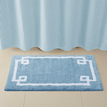 Cotton Tufted Bath Rug 20X30 Blue Cotton