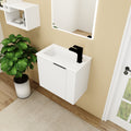 Bathroom Vanity With Sink 22 Inch For Small Bathroom,Floating Bathroom Vanity With Soft Close Door,Small Bathroom Vanity With Sink, 22X13 Kd Packing White 1 Soft Close Doors Bathroom Wall Mounted Modern Plywood Plywood