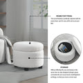 Video Welike Swivel Barrel Chair, Living Room Swivel Chair With Round Storage Chair, 360 Swivel Club Chair, Nursery, Bedroom, Office, Hotel With Upholstered Modern Armchair, Teddy Fabric White Teddy Foam Fabric
