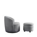 Video Welike Swivel Barrel Chair, Living Room Swivel Chair With Round Storage Chair, 360 Swivel Club Chair, Nursery, Bedroom, Office, Hotel With Upholstered Modern Armchair, Teddy Fabric Grey Teddy Foam Fabric