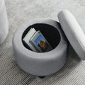 Video Welike Swivel Barrel Chair, Living Room Swivel Chair With Round Storage Chair, 360 Swivel Club Chair, Nursery, Bedroom, Office, Hotel With Upholstered Modern Armchair, Teddy Fabric Grey Teddy Foam Fabric