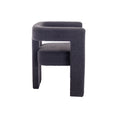 Coolmore Contemporary Designed Fabric Upholstered Accent Dining Chair Barrel Side Chairs Kitchen Armchair For Living Room 2Pc Set Carbon Black Boucle