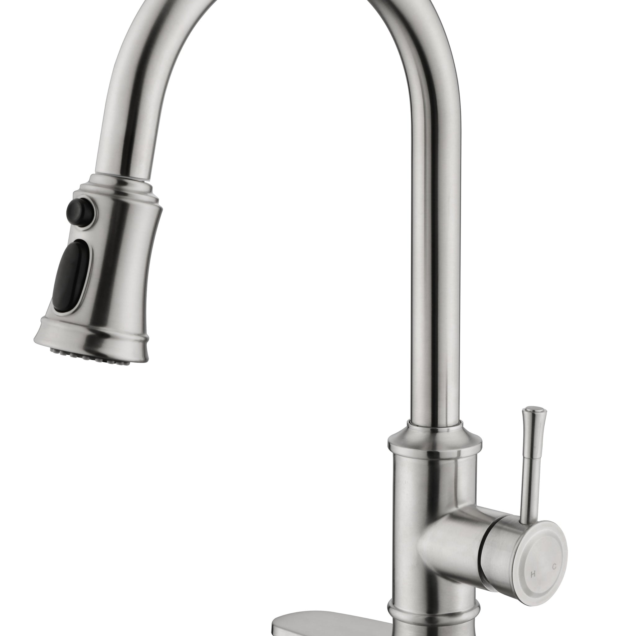 Kitchen Faucet With Pull Out Spraye Brushed Nickel Stainless Steel