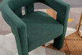 Coolmore Contemporary Designed Fabric Upholstered Accent Dining Chair Barrel Side Chairs Kitchen Armchair For Living Room 2Pc Set Emerald Boucle