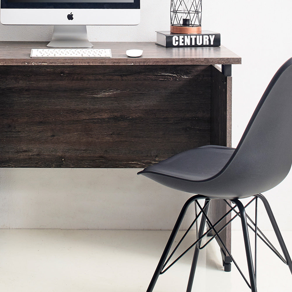 Urban Farmhouse Composite Wood Writing Desk In Rustic Gray Gray Solid Wood