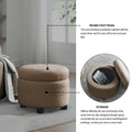 Video Welike Swivel Barrel Chair, Living Room Swivel Chair With Round Storage Chair, 360 Swivel Club Chair, Nursery, Bedroom, Office, Hotel With Upholstered Modern Armchair, Teddy Fabric Coffee Foam Fabric