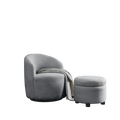 Video Welike Swivel Barrel Chair, Living Room Swivel Chair With Round Storage Chair, 360 Swivel Club Chair, Nursery, Bedroom, Office, Hotel With Upholstered Modern Armchair, Teddy Fabric Grey Teddy Foam Fabric