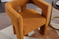 Coolmore Contemporary Designed Fabric Upholstered Accent Dining Chair Barrel Side Chairs Kitchen Armchair For Living Room 2Pc Set Coffee Boucle