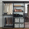 Monica Wood Walk In Closet System Rustic Mdf Melamine