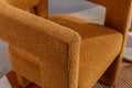 Coolmore Contemporary Designed Fabric Upholstered Accent Dining Chair Barrel Side Chairs Kitchen Armchair For Living Room 2Pc Set Coffee Boucle