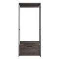 Monica Wood Walk In Closet System Rustic Mdf Melamine