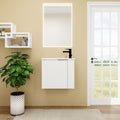 Bathroom Vanity With Sink 22 Inch For Small Bathroom,Floating Bathroom Vanity With Soft Close Door,Small Bathroom Vanity With Sink, 22X13 Kd Packing White 1 Soft Close Doors Bathroom Wall Mounted Modern Plywood Plywood