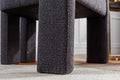 Coolmore Contemporary Designed Fabric Upholstered Accent Dining Chair Barrel Side Chairs Kitchen Armchair For Living Room 2Pc Set Carbon Black Boucle