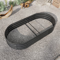 Raised Garden Bed Outdoor,Oval Large Metal Raised Planter Bed For For Plants, Vegetables, And Flowers Black Black Metal