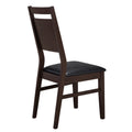 Farmhouse 6 Piece Wood Dining Table Set With 4 Upholstered Chairs And Bench, Dark Brown Brown Wood Dining Room Bench Seating Rubberwood Rectangular Dining Table With Chair And Bench Upholstered Chair Wood Dark Brown Solid Back Seats 6 Farmhouse Trestle
