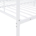 Full Size Metal Daybed With Twin Size Adjustable Trundle, Portable Folding Trundle, White Old Sku:Mf293736Aak White Steel