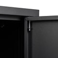 Metal Storage Cabinet With Locking Doors And Adjustable Shelf, Folding Filing Storage Cabinetfolding Storage Locker Cabinet For Home Office,School,Garage, Black Filing Cabinets 3 4 Shelves Black Office Door Locks Modern Steel