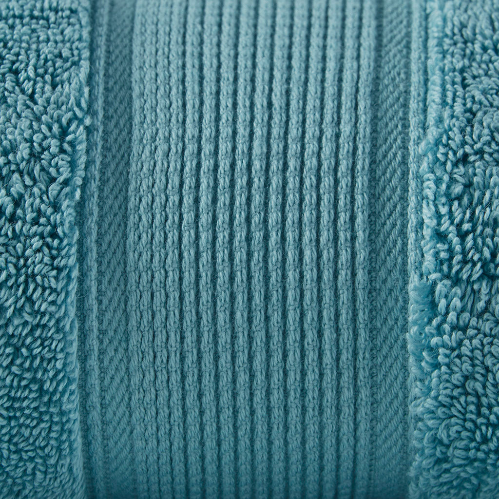 100% Cotton Bath Sheet Antimicrobial 2 Piece Set Aqua Cotton