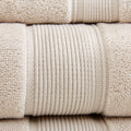 100% Cotton 8 Piece Antimicrobial Towel Set Natural Cotton