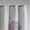 Printed Floral Shower Curtain Purple Polyester