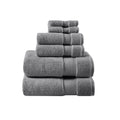 1000Gsm 100% Cotton 6 Piece Towel Set Charcoal Cotton