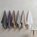 100% Egyptian Cotton 6 Piece Towel Set Purple Cotton