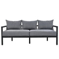 Multi Person Outdoor Steel Sofa Set, Waterproof, Anti Rust And Anti Uv, Suitable For Gardens And Lawns Light Gray Steel