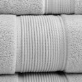 100% Cotton 8 Piece Antimicrobial Towel Set Silver Cotton