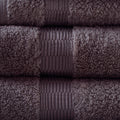 100% Egyptian Cotton 6 Piece Towel Set Purple Cotton