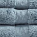 Cotton 6 Piece Bath Towel Set Blue Cotton