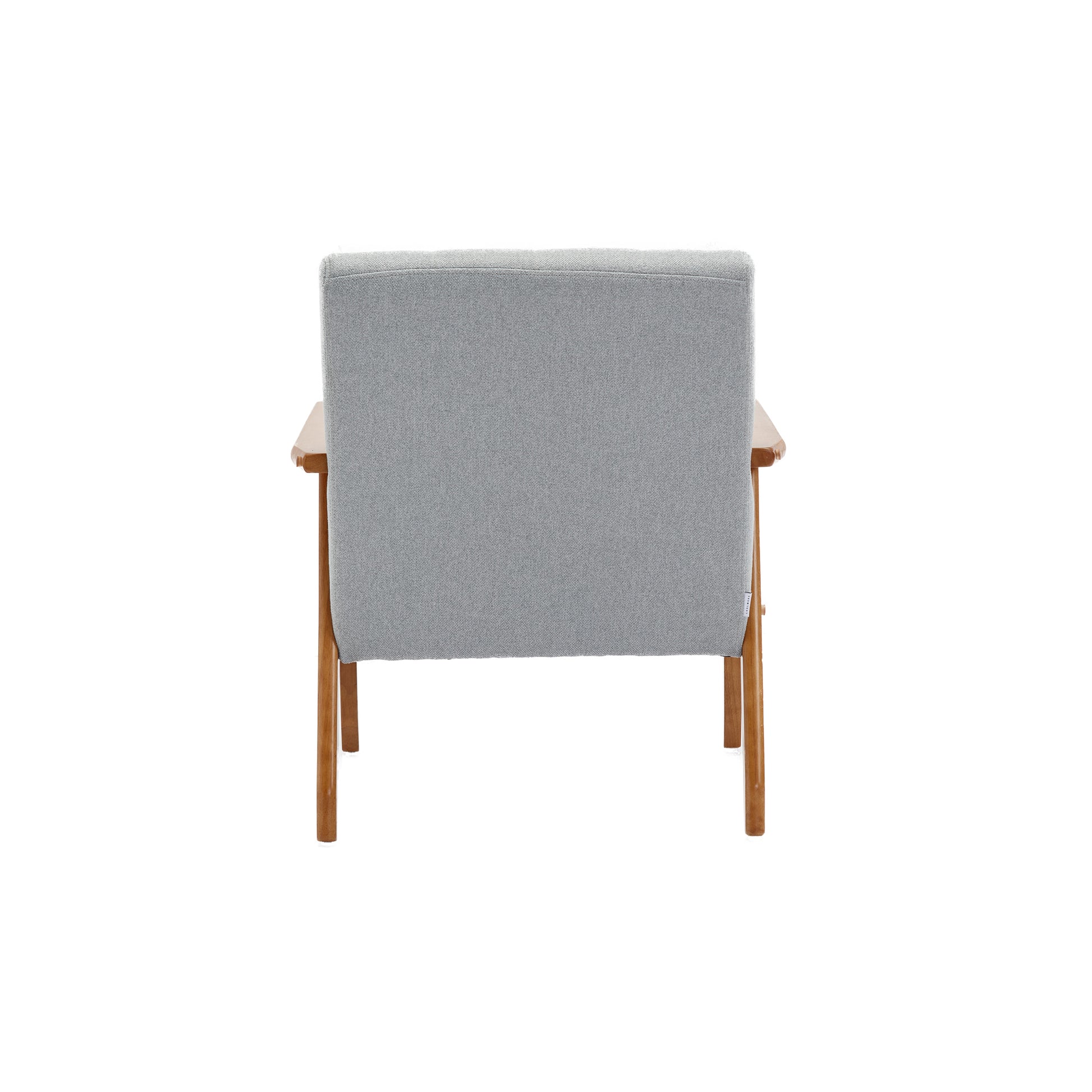 Accent Chairs Set Of 2 With Side Table, Mid Century Modern Accent Chair, Wood And Fabric Armchairs Side Chair, Lounge Reading Comfy Arm Chair For Living Room, Bedroom, Office Light Gray Polyester