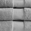 Cotton 6 Piece Bath Towel Set Grey Cotton