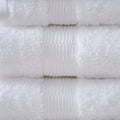 100% Egyptian Cotton 6 Piece Towel Set White Cotton